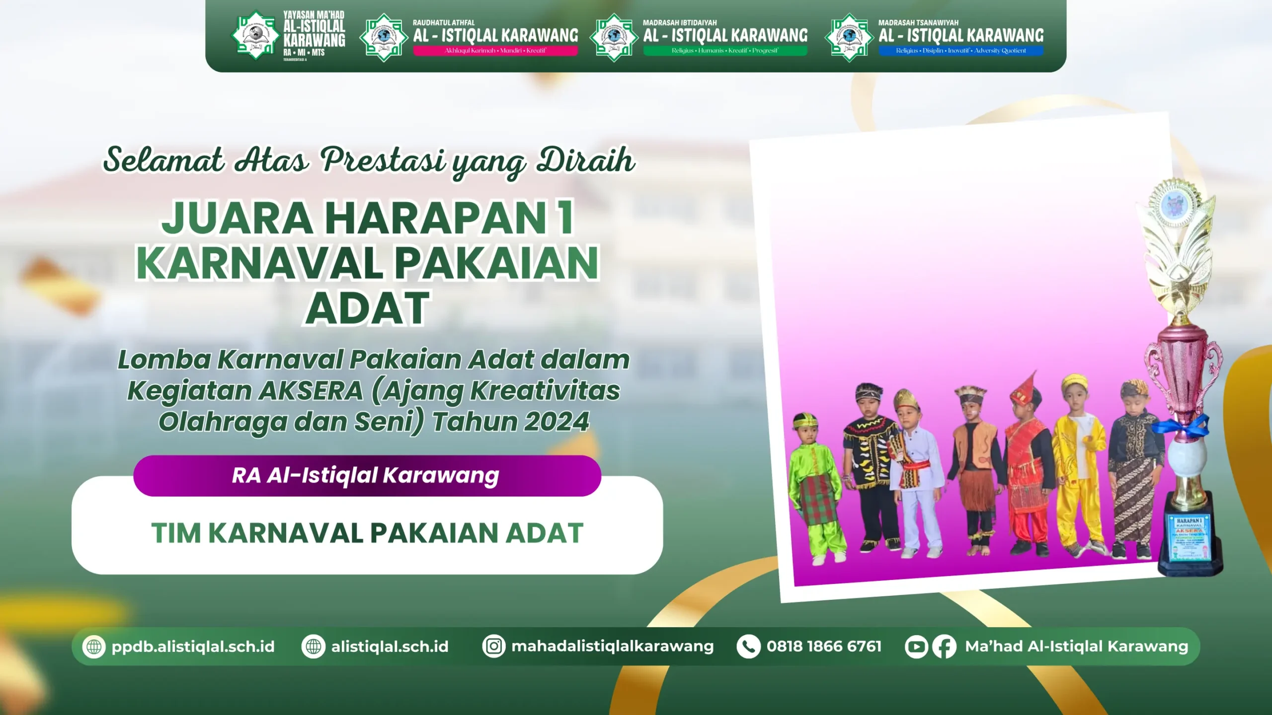 Juara Harapan 1 Karnaval Pakaian Adat