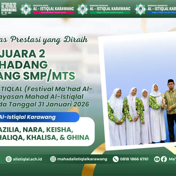 Juara 2 Lomba Hadang jenjang SMP/MTs